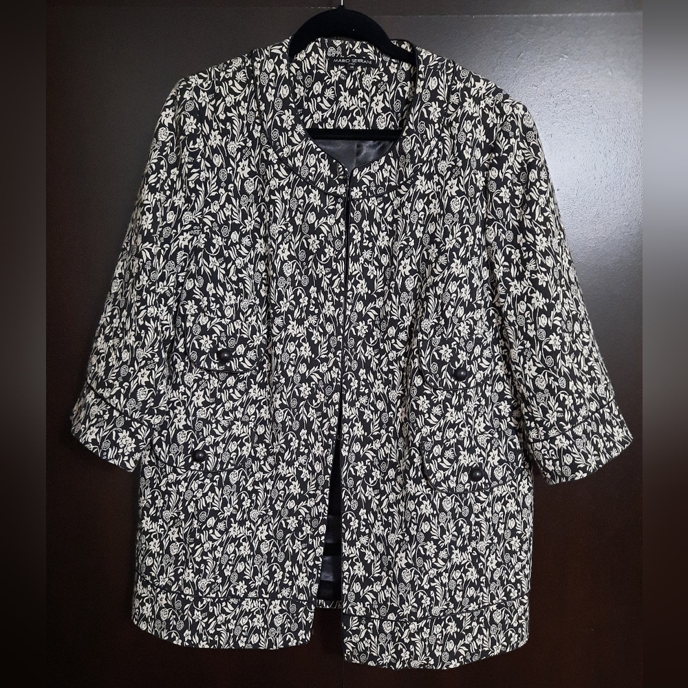 Mario Serrani Floral Print Blazer Jacket